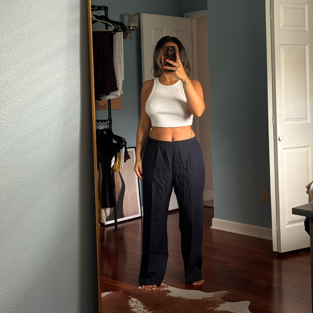 Le Suit Navy Women's vintage Trousers